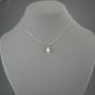Single Drop White Pearl Pendant  18 inch