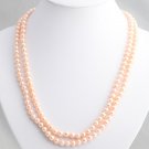 Single Strand 6.5-7.5mm peach pearls, 46"" necklace
