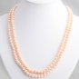 Single Strand 6.5-7.5mm peach pearls, 46"" necklace