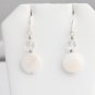 White Pearl Shell and bead earrings