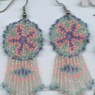 Southwest beaded earrings in translucent pastels