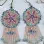 Southwest beaded earrings in translucent pastels