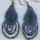 Translucent blue green & lavender with loops