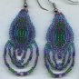 Translucent blue green & lavender with loops