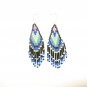 Southwestern beaded earrings in Blue black & yellow