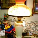 FENTON ART GLASS BURMESE TABLE LAMP