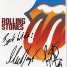 Rolling Stones  Watts & Taylor SIGNED 8" x 10" Photo COA 100% Genuine