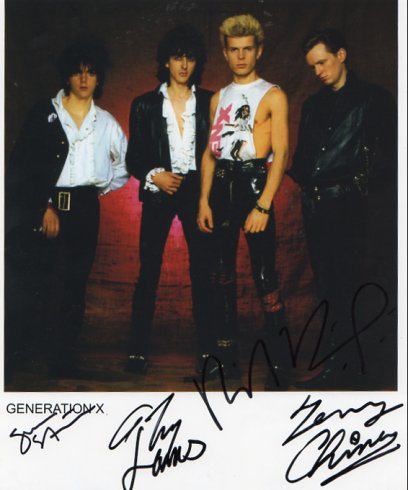 Generation X FULLY SIGNED 8" x 10" Photo COA 100% Genuine