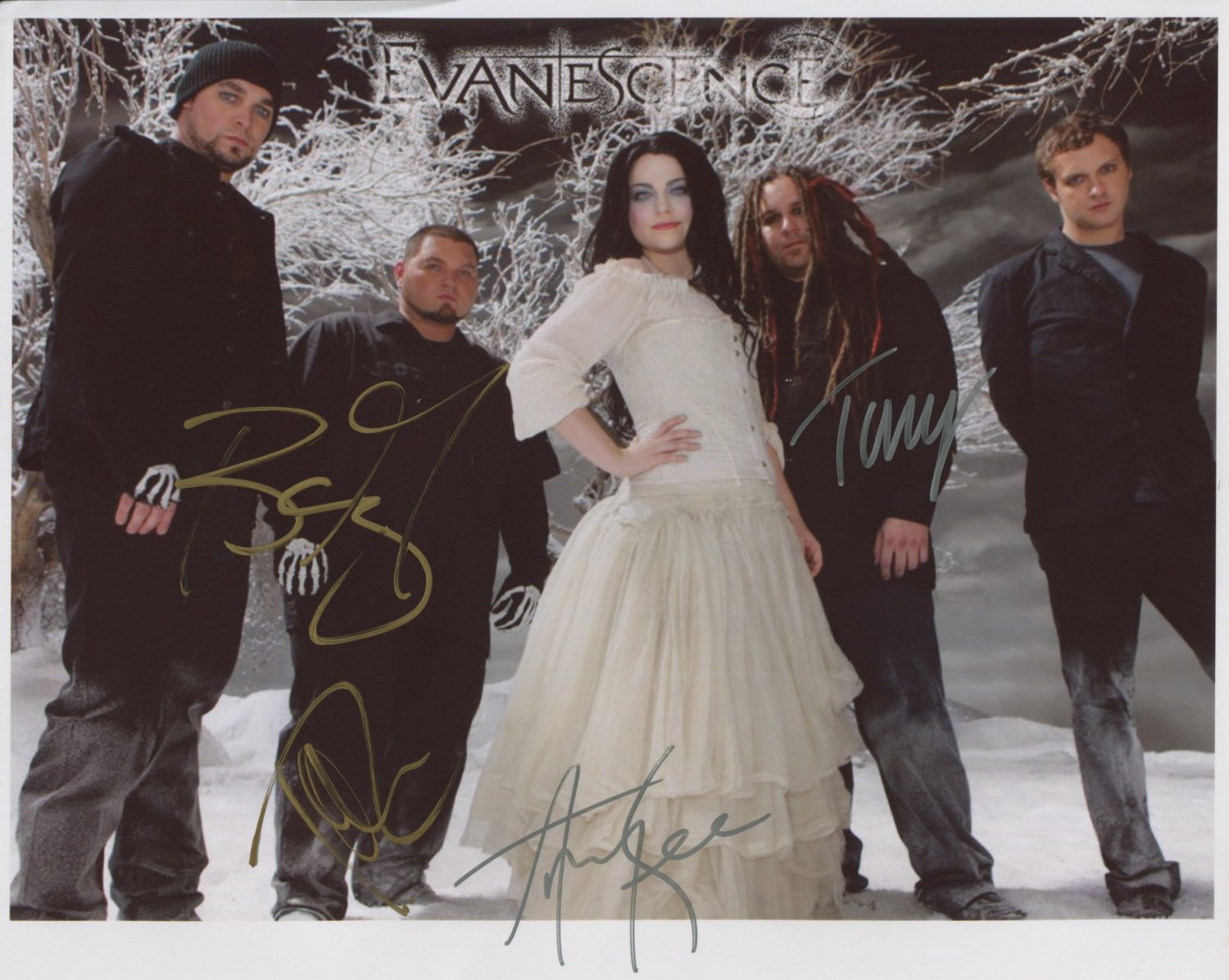Evanescence SIGNED Photo 1st Generation PRINT Ltd 150 + Certificate (1)