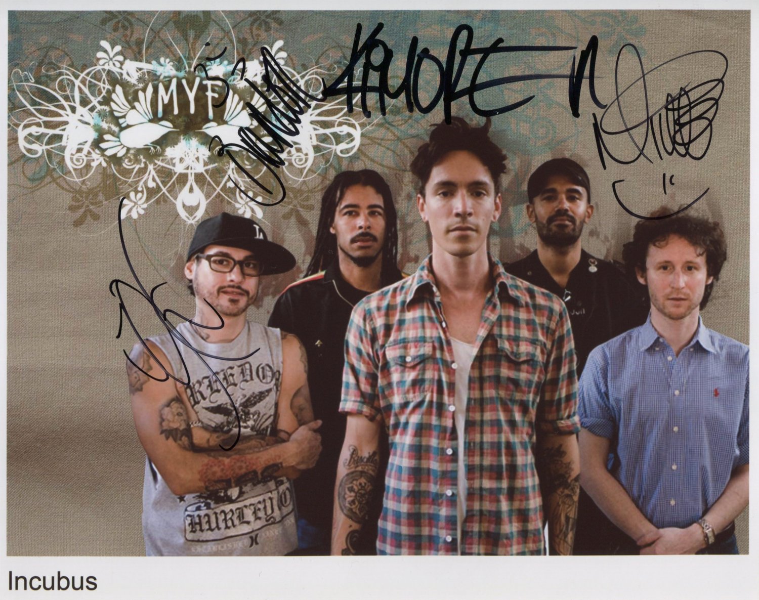Incubus FULLY SIGNED Photo 1st Generation PRINT Ltd 150 + Certificate (1)