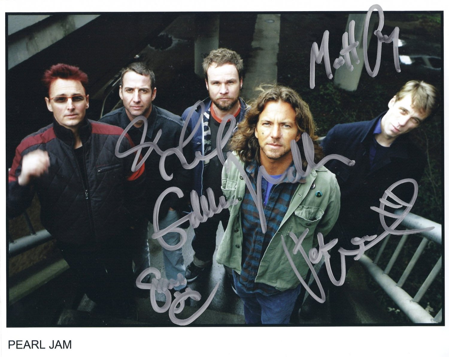 Pearl Jam FULLY SIGNED Photo 1st Generation PRINT Ltd 150 + Certificate (3)