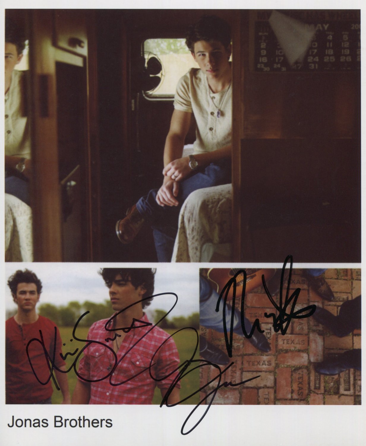 Jonas Brothers FULLY SIGNED Photo + Certificate Of Authentication 00% Genuine
