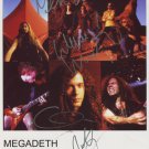 Megadeth FULLY SIGNED Photo + Certificate Of Authentication  100% Genuine
