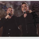 Robbie Williams & Gary Barlow SIGNED Photo + Certificate Of Authentication  100% Genuine