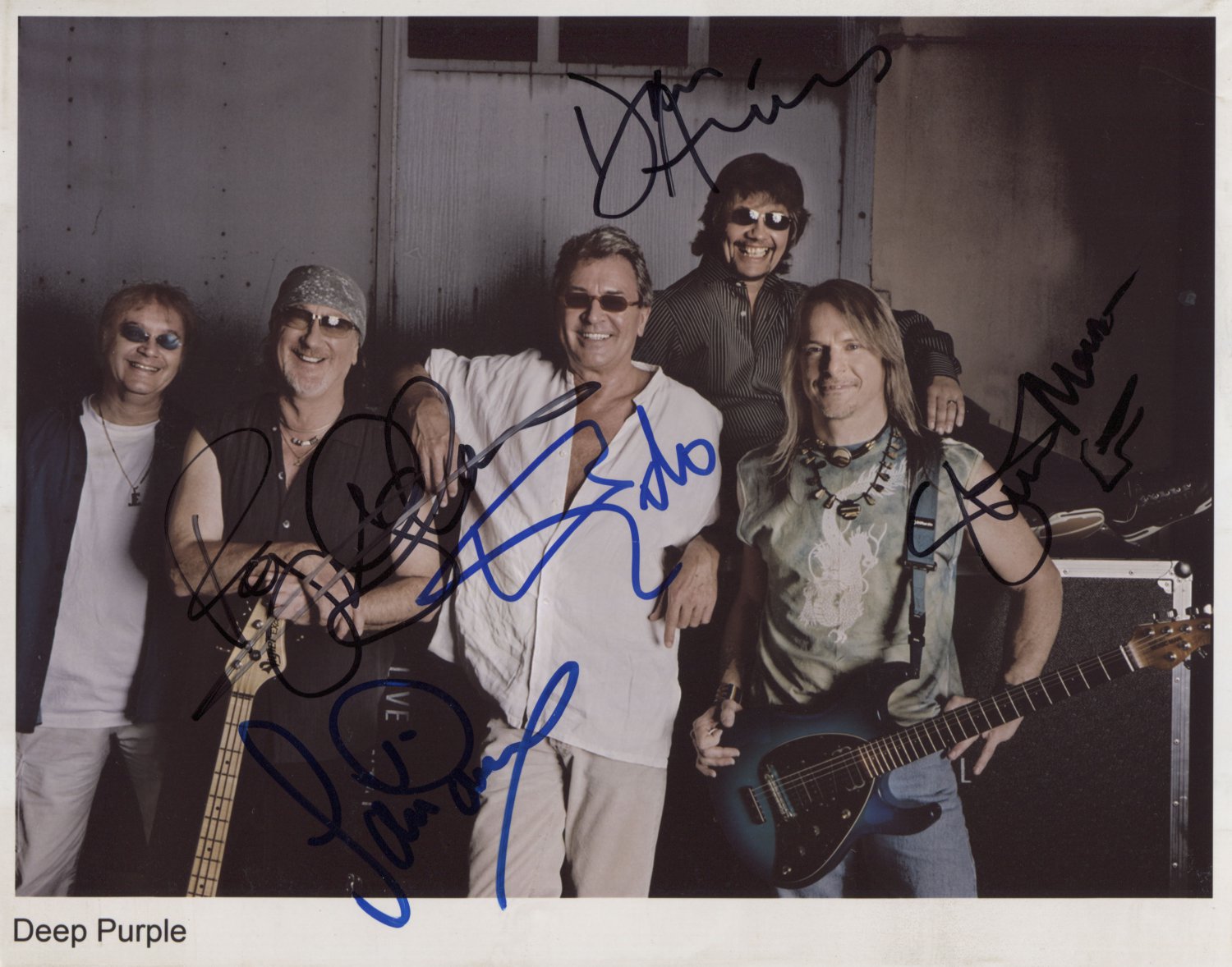 Deep Purple FULLY SIGNED  Photo + Certificate Of Authentication 100% Genuine
