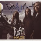 Korn (Band) SIGNED 8" x 10" Photo + Certificate Of Authentication  100% Genuine