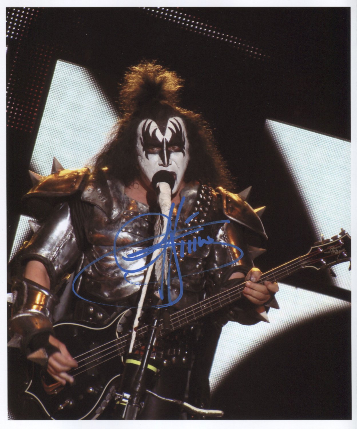 Gene Simmons (Kiss) SIGNED 8" x 10" Photo + Certificate Of Authentication  100% Genuine