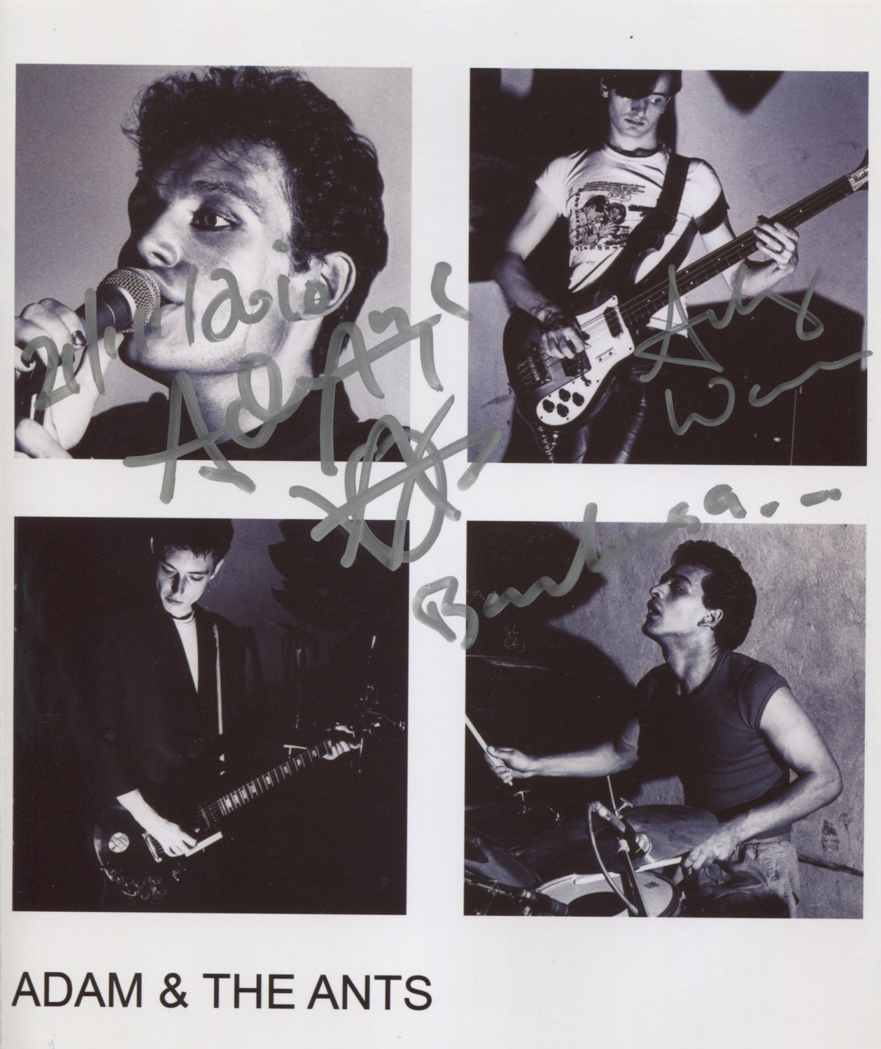 Adam Ant & The Ants SIGNED Photo + Certificate Of Authentication 100% Genuine Photo Proof