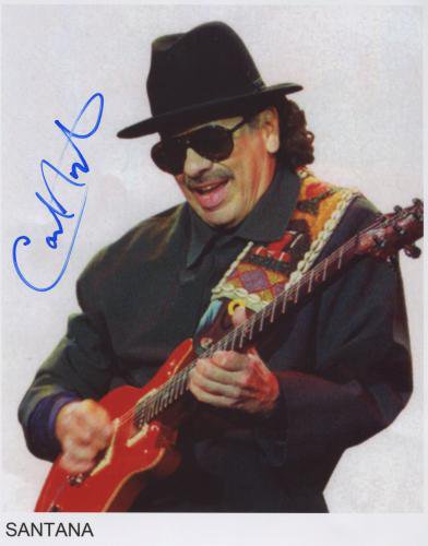 Carlos Santana SIGNED 8" x 10" Photo + Certificate Of Authentication  100% Genuine
