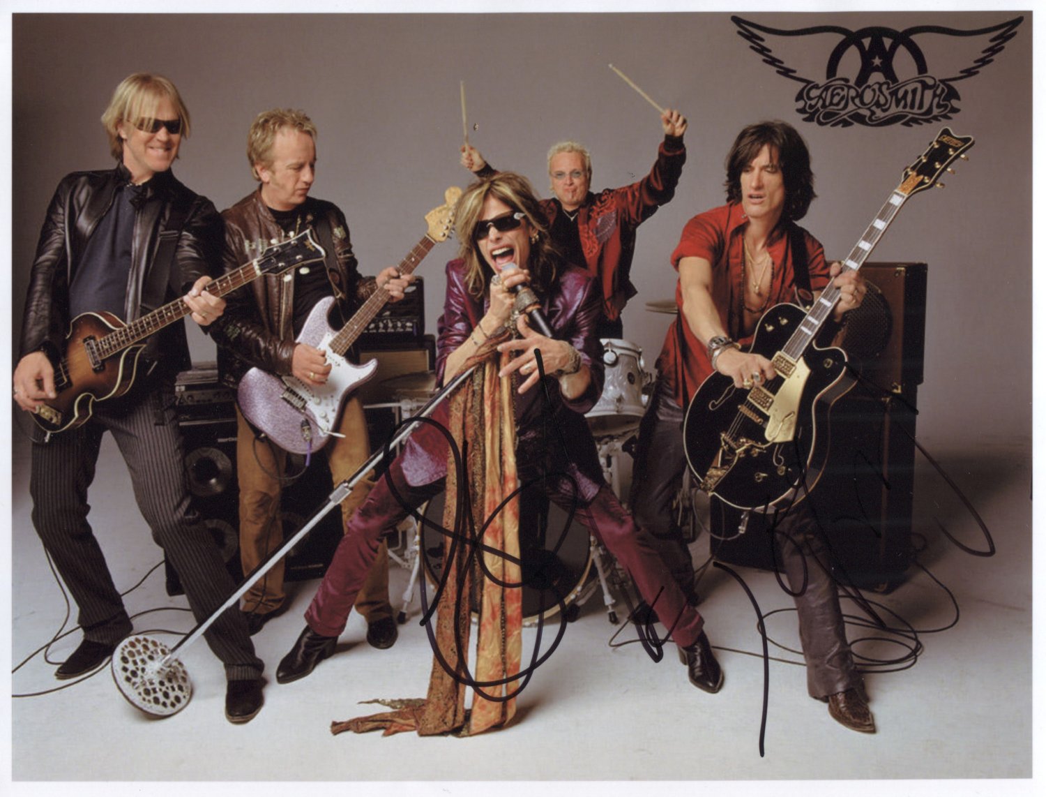 Aerosmith Steve Tyler Joe Perry SIGNED Photo 1st Generation PRINT Ltd 150 + Certificate / 1