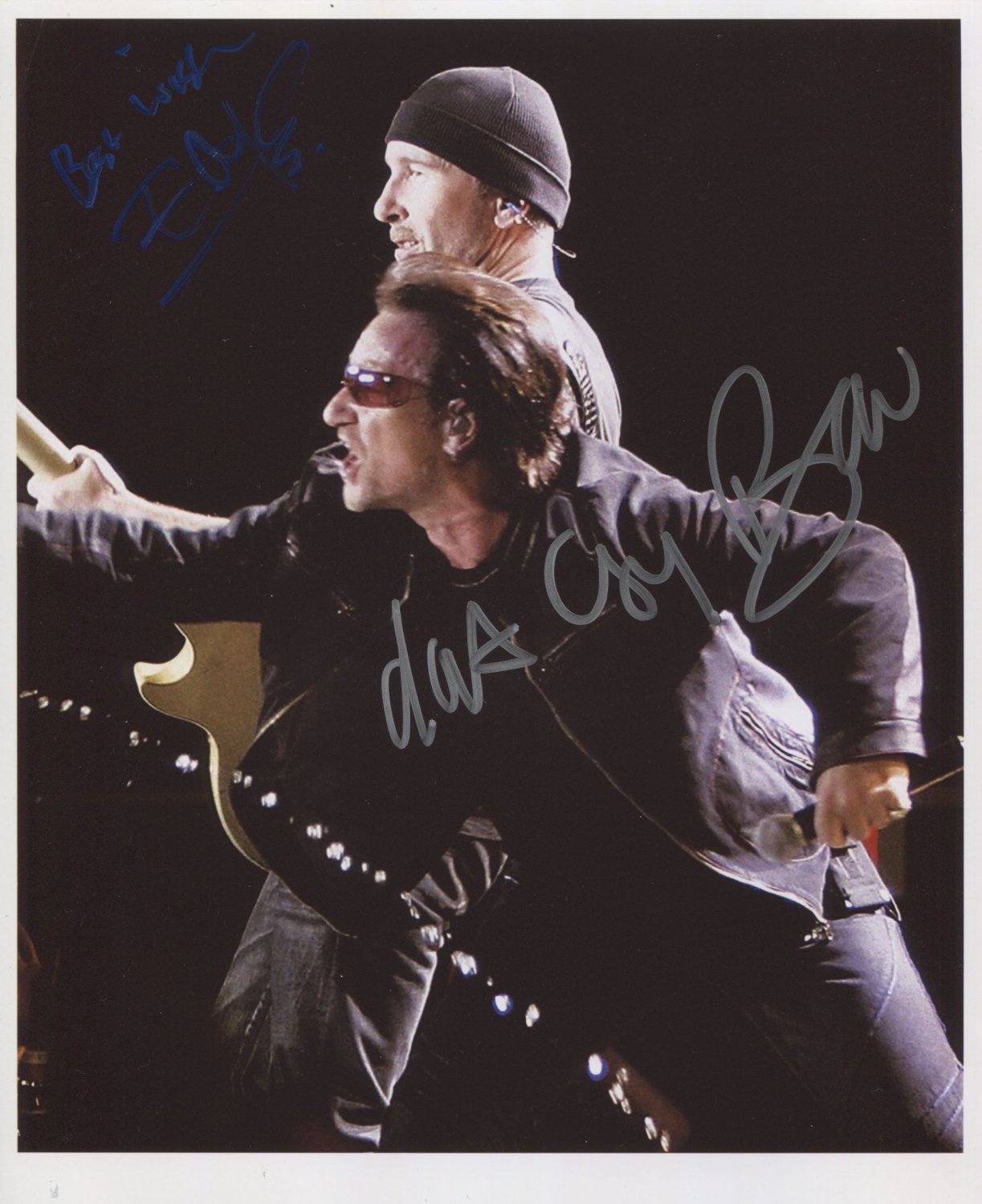 U2 Bono & The Edge SIGNED  Photo COA 100% Genuine