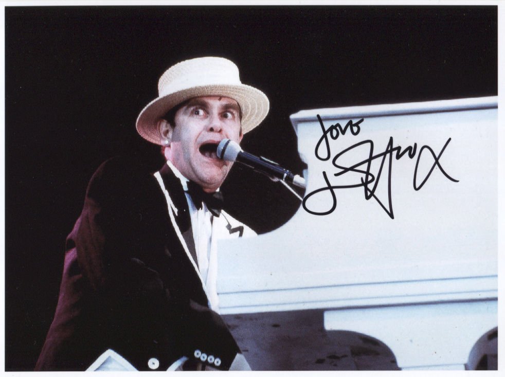 Sir Elton John SIGNED Photo + Certificate Of Authentication 100% Genuine