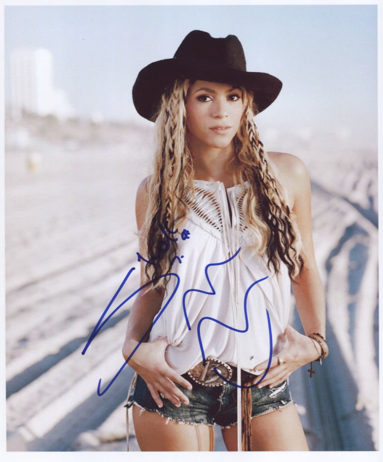 Shakira (Female Singer) SIGNED Photo 1st Generation PRINT Ltd 150 + Certificate / 5