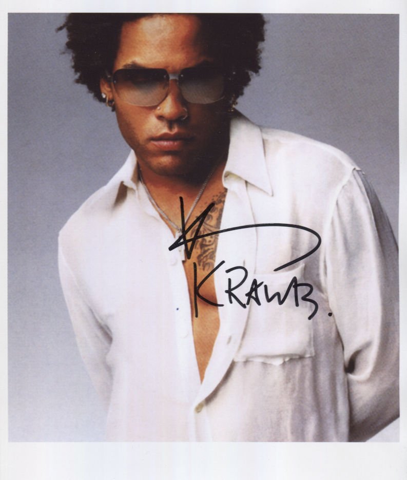 Lenny Kravitz SIGNED 8" x 10" Photo + Certificate Of Authentication  100% Genuine