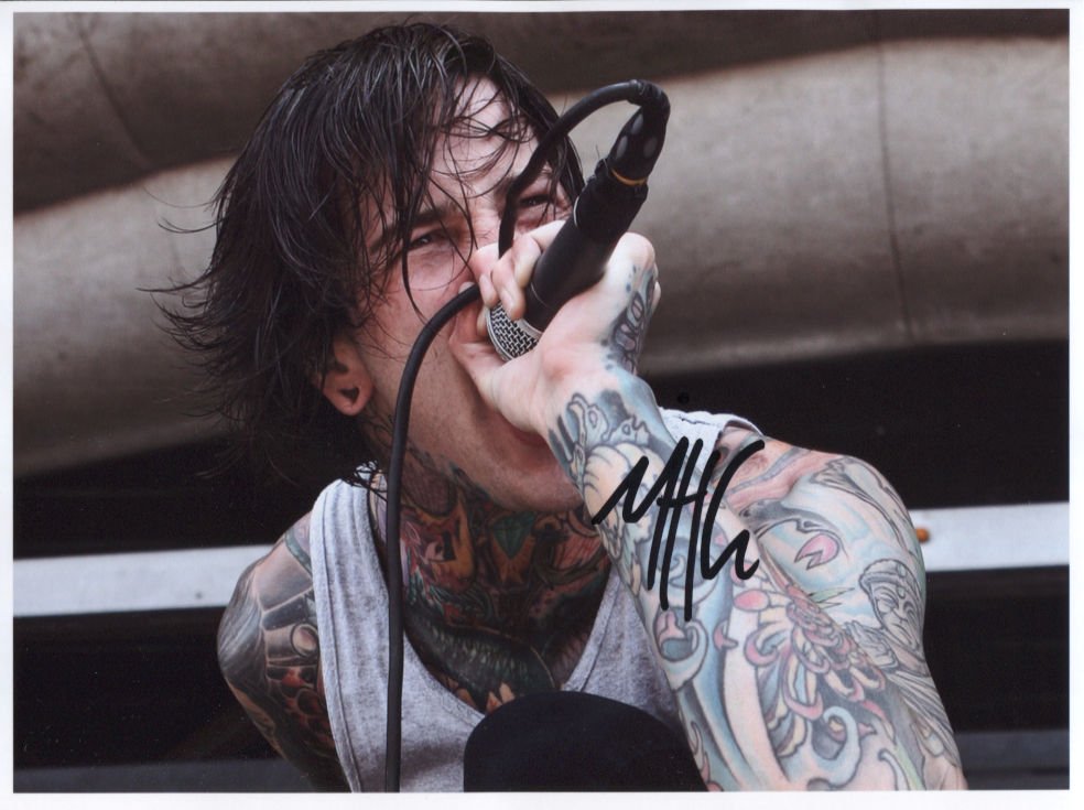 Suicide Silence Mitch Lucker SIGNED Photo 1st Generation PRINT Ltd 150 + Certificate / 3