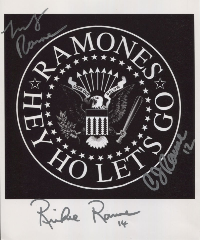 The Ramones Richie CJ Marky SIGNED Photo + Certificate Of Authentication  100% Genuine