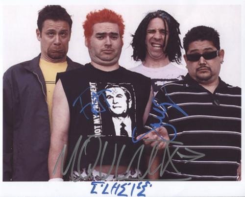 NOFX (Band) FULLY SIGNED 8" x 10" Photo + Certificate Of Authentication 100% Genuine