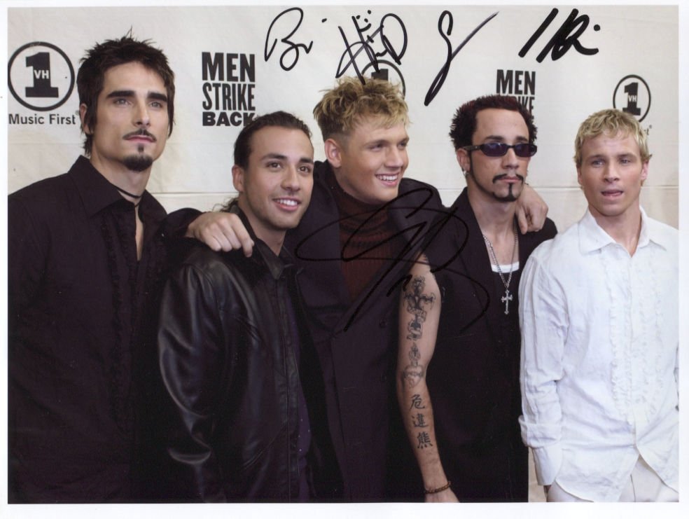 Backstreet Boys FULLY SIGNED Photo + Certificate Of Authentication 100% Genuine