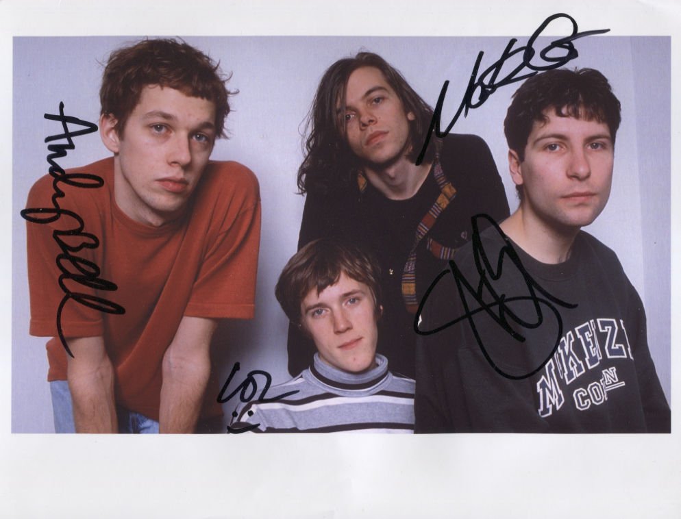Ride (U.K. Indie Shoegaze Band) FULLY SIGNED 8" x 10" Photo + Certificate Of Authentication