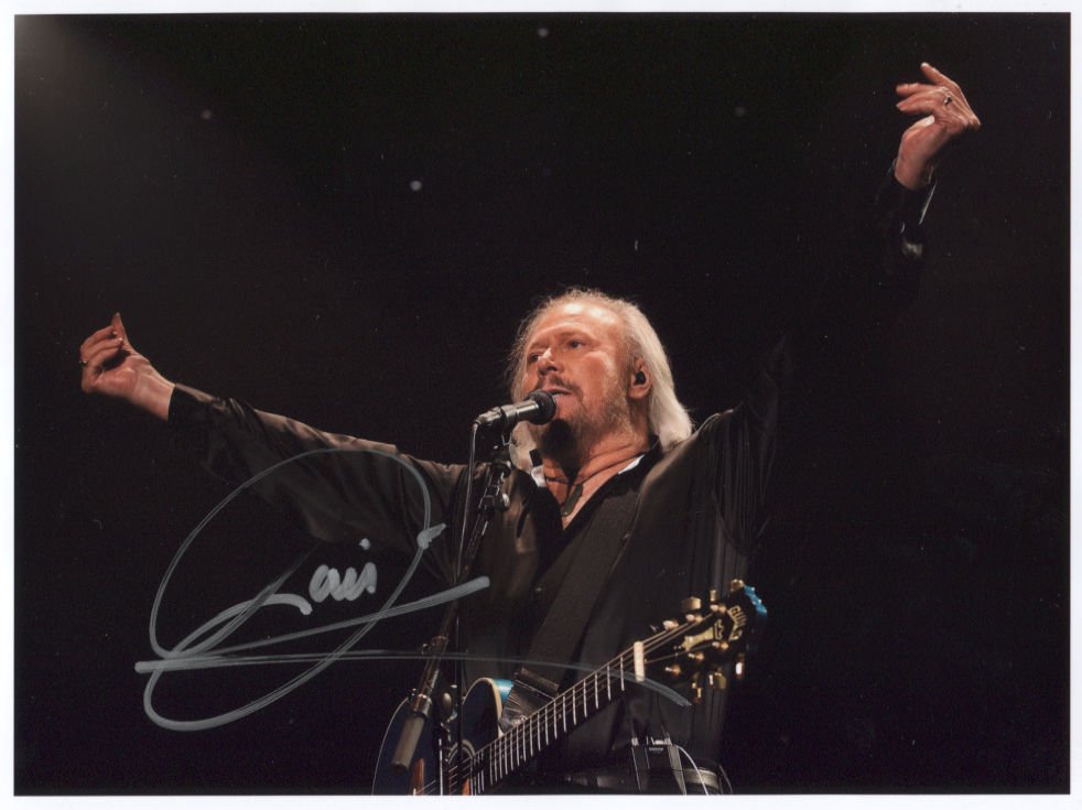 Barry Gibb Bee Gees SIGNED 8" x 10" Photo + Certificate Of Authentication 100% Genuine