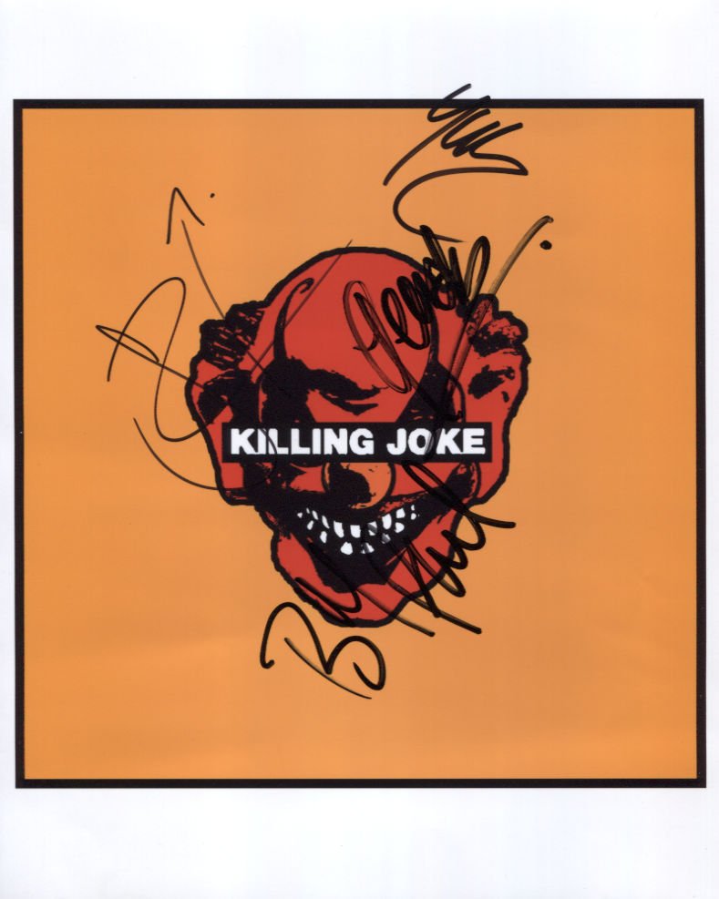 Killing Joke (Band) FULLY SIGNED 8" x 10" Photo COA 100% Genuine