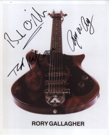 Rory Gallagher Band Ted McKenna + 2 SIGNED 8 x 10 Photo Certificate Of Authentication 100% Genuine