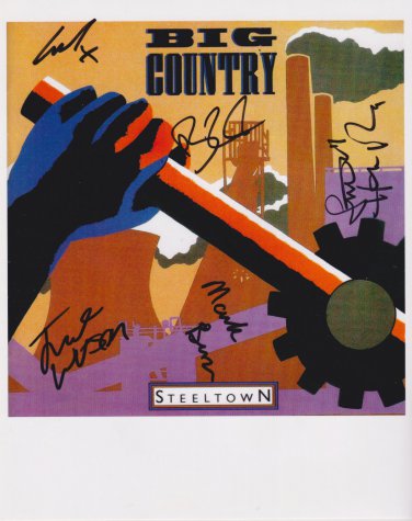 Big Country (Band) SIGNED 8 x 10 Photo + Certificate Of Authentication  100% Genuine