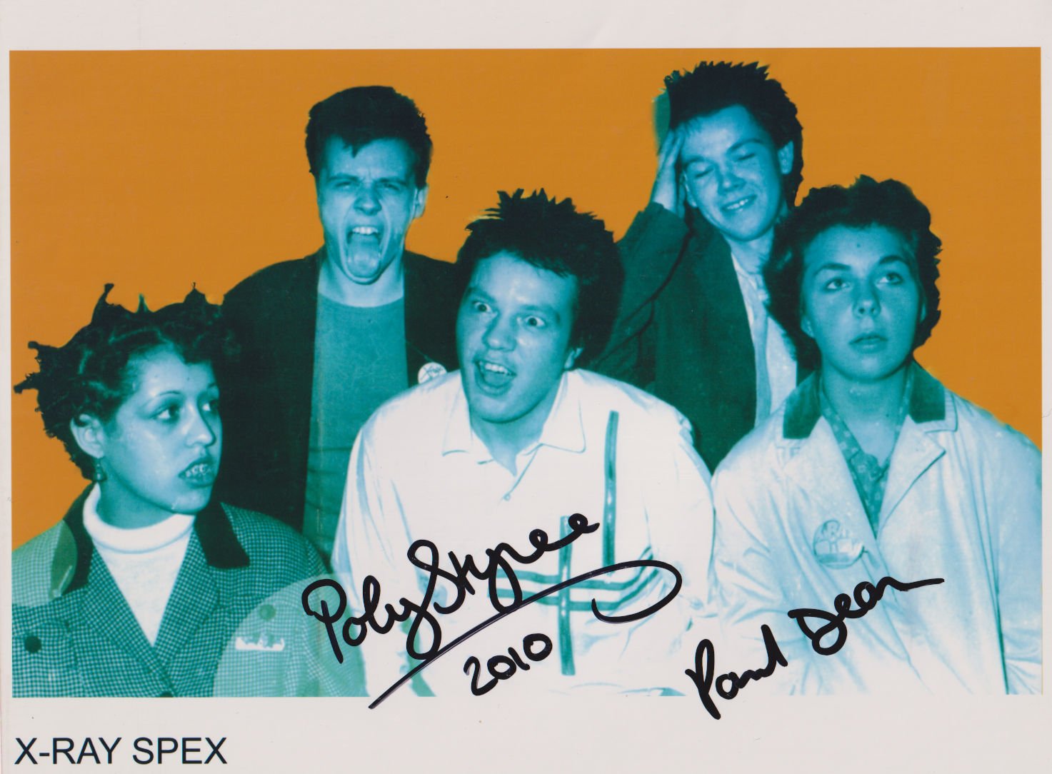 X-Ray Spex Poly Styrene Paul Dean SIGNED 8" x 10" Photo COA 100% Genuine