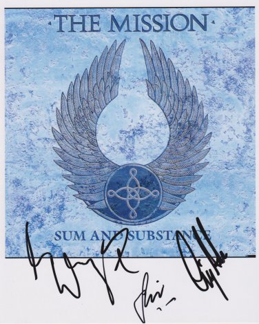 The Mission (Band) Wayne Hussey + 2  SIGNED Photo + Certificate Of Authentication 100% Genuine