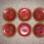 BEAUTIFUL VINTAGE JAPANESE HAND-PAINTED LACQUER PLATES-1945