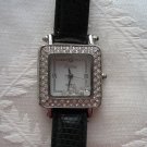DESIGNER INSPIRED SQUARE ‘FLOATING DIAMOND’ BLACK FASHION WATCH