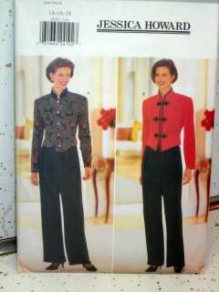 Misses' (14-16-18) Semi-Fitted Jacket/Top & Pants USED Butterick 4625