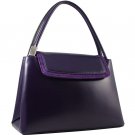 Carbotti Purple Italian Designer Leather Handbag