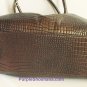 Carbotti Bronze Croc Italian Designer Leather Handbag