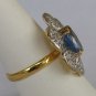 Unique 3.96 CTW Diamonds & Iolite 14K Gold Ring