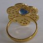 Unique 3.96 CTW Diamonds & Iolite 14K Gold Ring