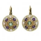 Michal Golan Earrings - Pearls Amethyst & Abalone
