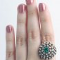 Dome Ring Swarovski Crystals 60's Reproduction Sz 7