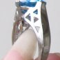 Gorgeous Large London Blue Topaz 10K Solid Gold Ring