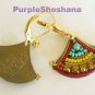 Signed ADAYA Maya Mosaic Fan Earrings